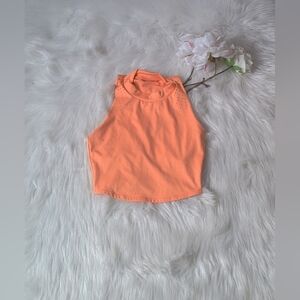 Sleeveless Orange Women's Fitted crop Top Size S